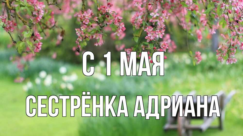 Открытка на каждый день с именем, Сестрёнка-Адриана С 1 мая С 1 мая Прикольная открытка с пожеланием онлайн скачать бесплатно 