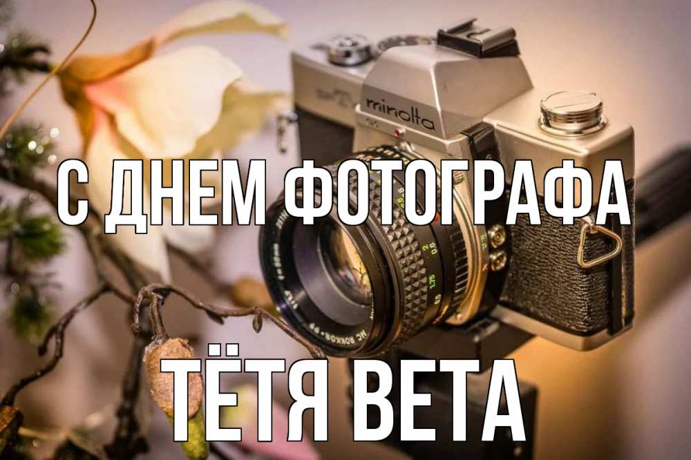 Открытка на каждый день с именем, Тётя-Вета С днем фотографа с днем фотографа 1 Прикольная открытка с пожеланием онлайн скачать бесплатно 