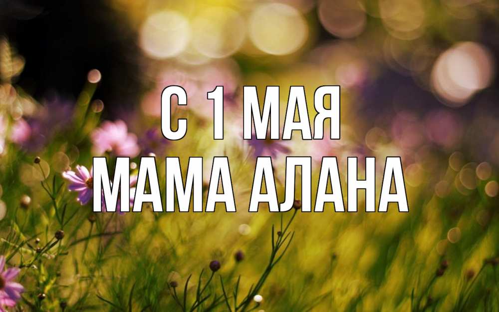 Открытка на каждый день с именем, Мама-Алана С 1 мая С 1 мая Прикольная открытка с пожеланием онлайн скачать бесплатно 