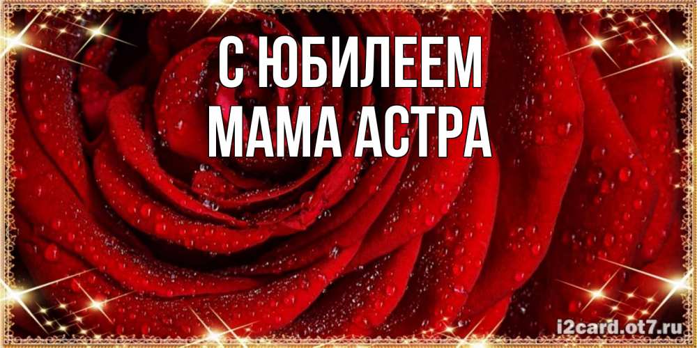 Открытка на каждый день с именем, Мама-Астра С юбилеем роса на розе блестящая в лучах солнца Прикольная открытка с пожеланием онлайн скачать бесплатно 