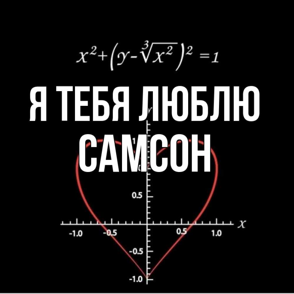Открытка на каждый день с именем, Самсон Я тебя люблю сердечная формула Прикольная открытка с пожеланием онлайн скачать бесплатно 
