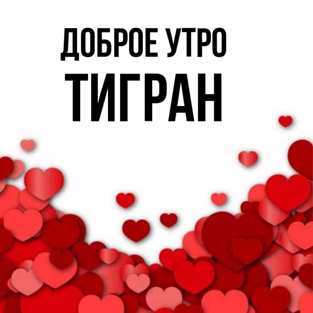Открытка на каждый день с именем, Тигран Доброе утро хорошего настроения Прикольная открытка с пожеланием онлайн скачать бесплатно 
