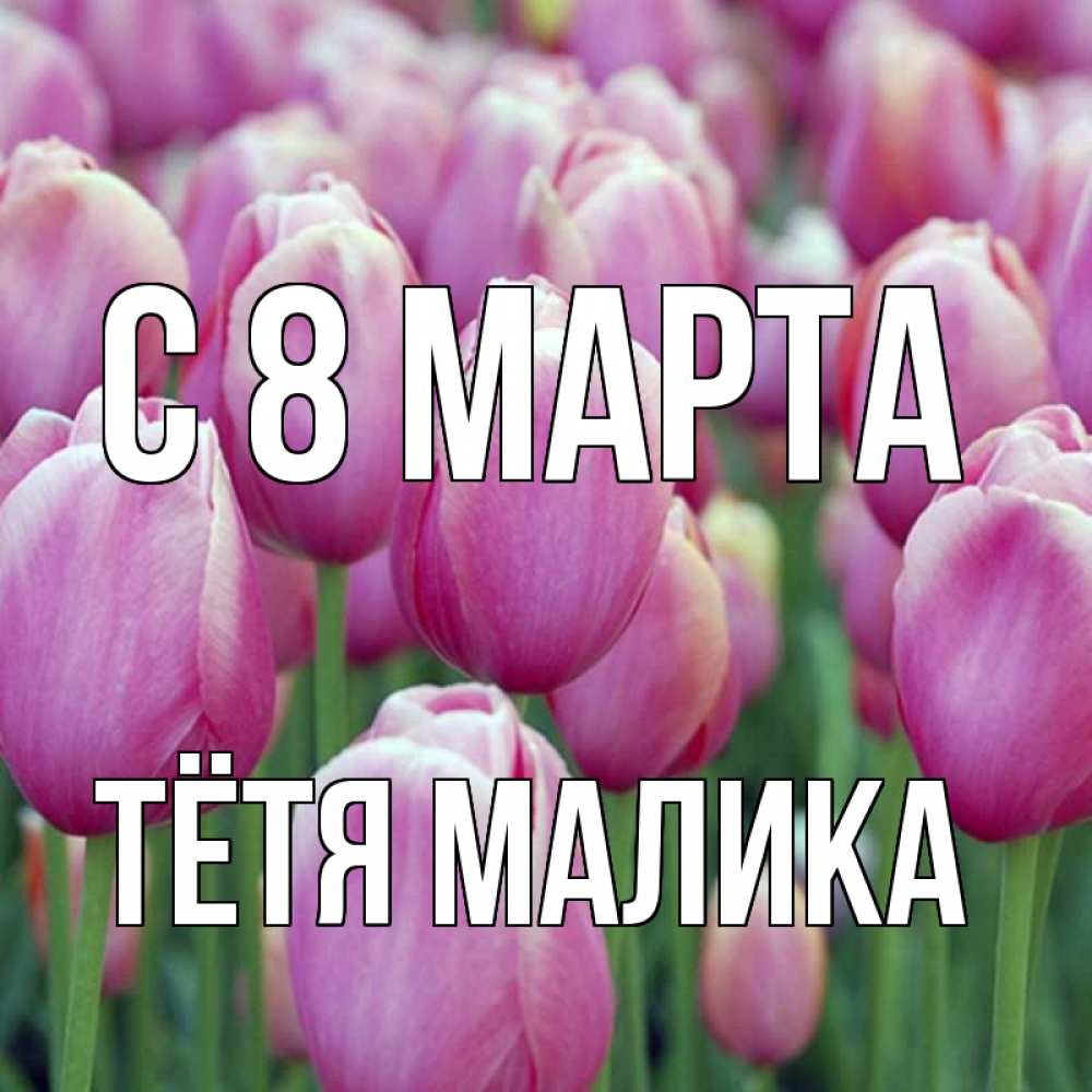 Открытка на каждый день с именем, Тётя-Малика С 8 МАРТА на международный женский день 3 Прикольная открытка с пожеланием онлайн скачать бесплатно 