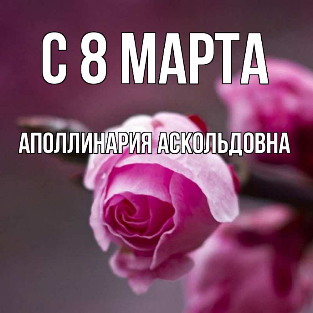 Открытка на каждый день с именем, Аполлинария-Аскольдовна С 8 МАРТА весна Прикольная открытка с пожеланием онлайн скачать бесплатно 