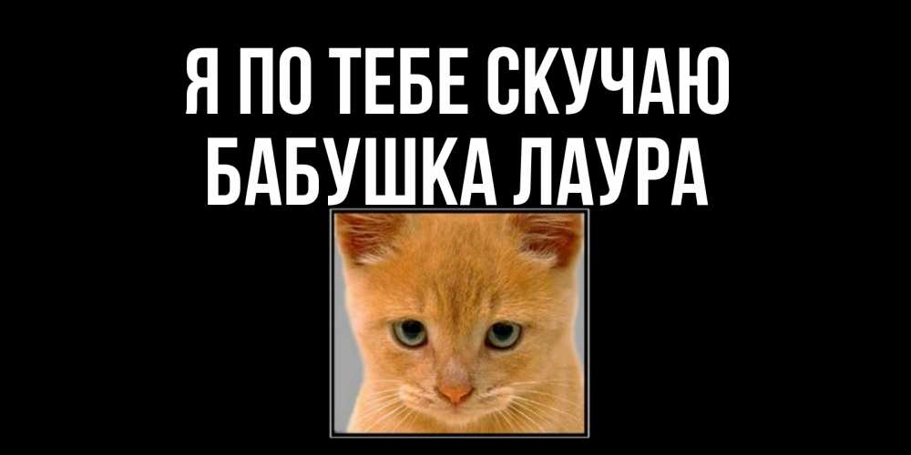Открытка на каждый день с именем, Бабушка-Лаура Я по тебе скучаю открытки рыжий котенок скучает по тебе Прикольная открытка с пожеланием онлайн скачать бесплатно 