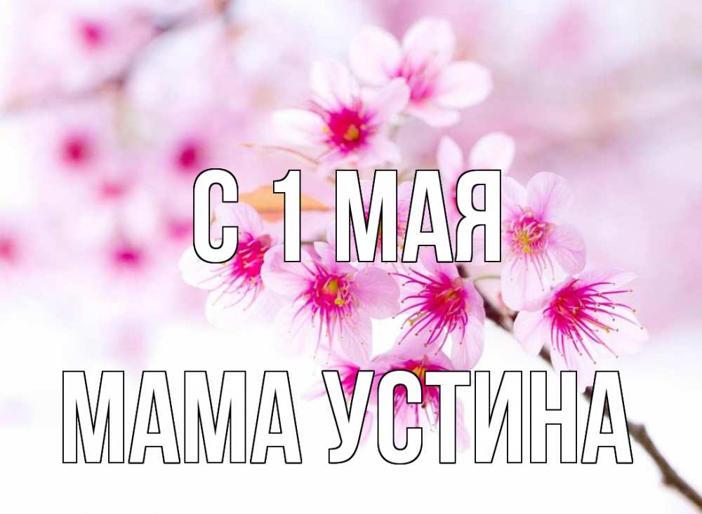 Открытка на каждый день с именем, Мама-Устина С 1 мая С 1 мая 2 Прикольная открытка с пожеланием онлайн скачать бесплатно 