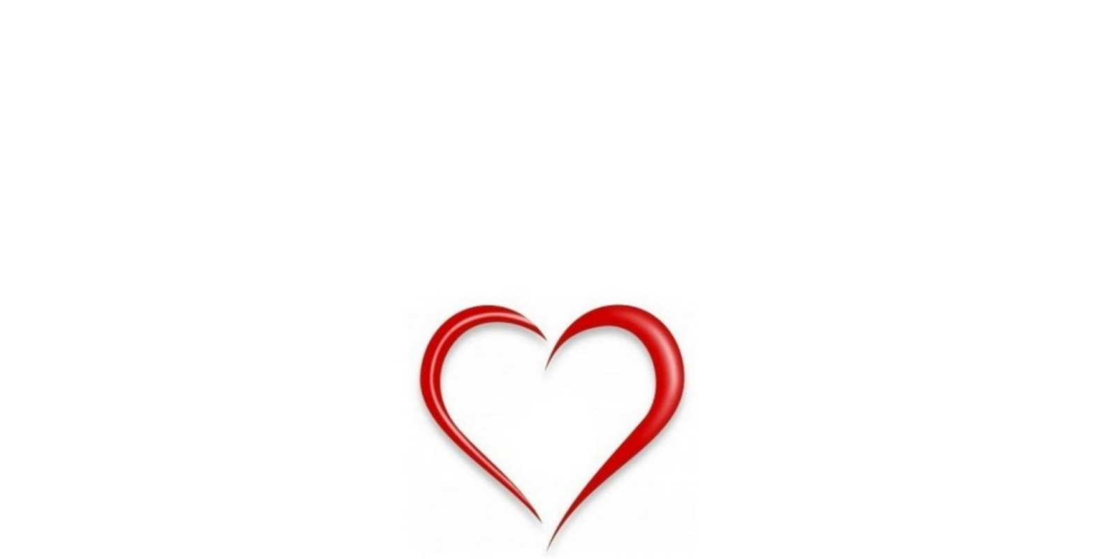 Открытка сердце из двух половинок сердечко красное С днем Святого Валентина 