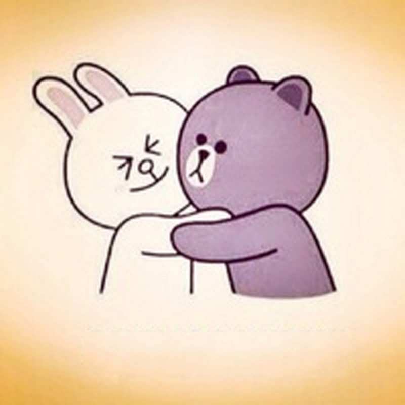 Открытка мульт персонажи заяц и медведь  обнимашки  Хочу обнять тебя 