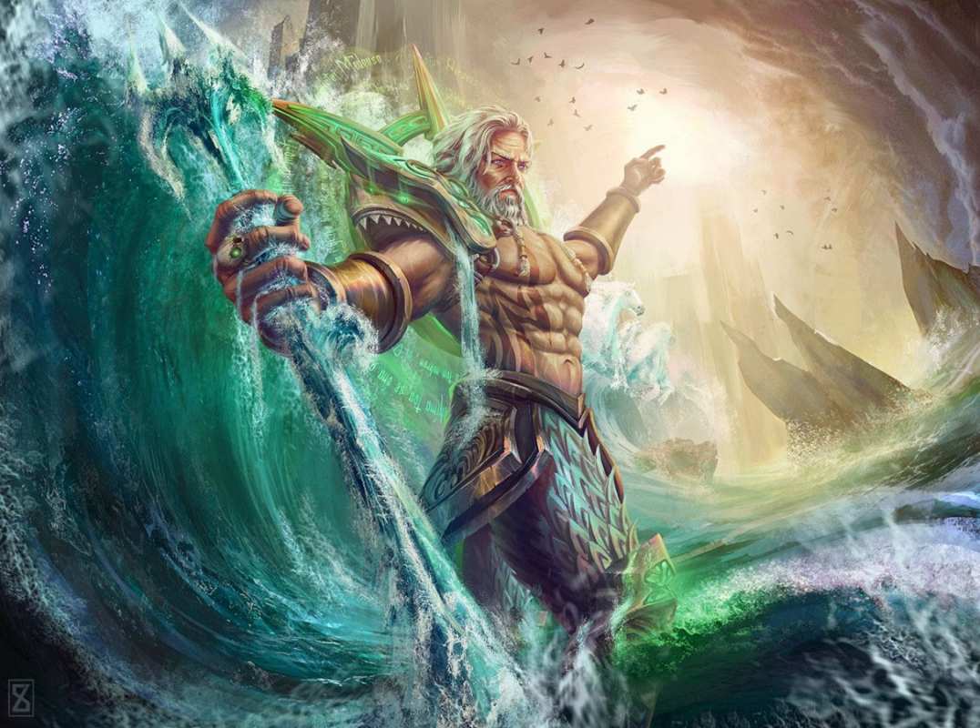 Открытка Нептун повелевает морем  с днем Нептуна  С днем нептуна 