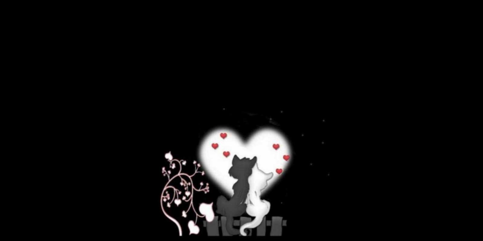 Открытка Коты и сердце коты Я по тебе скучаю 