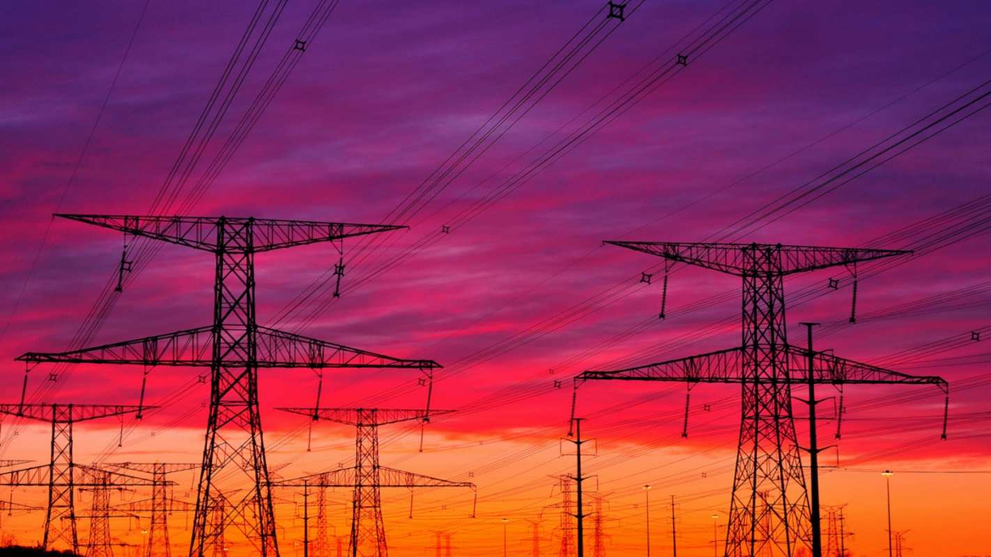 Открытка закат энергетика  энергия электричество закат   С днем энергетика 