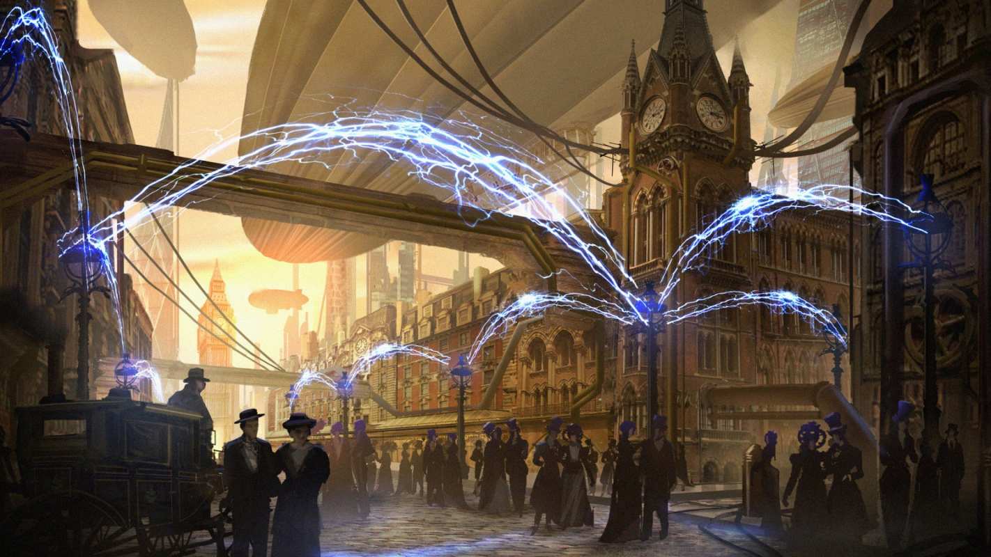 Открытка молнии от катушки тесла  лондон  С днем энергетика 