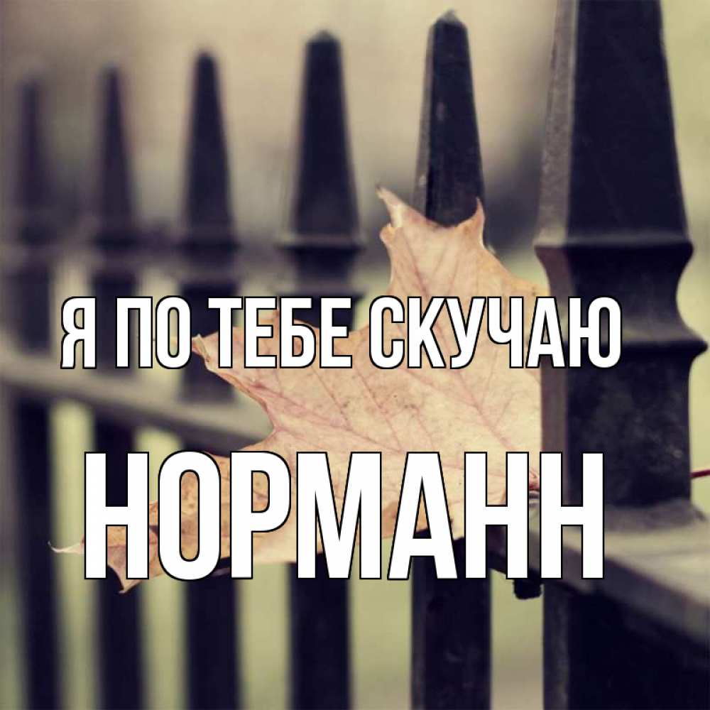 Открытка на каждый день с именем, Норманн Я по тебе скучаю очень скучно Прикольная открытка с пожеланием онлайн скачать бесплатно 