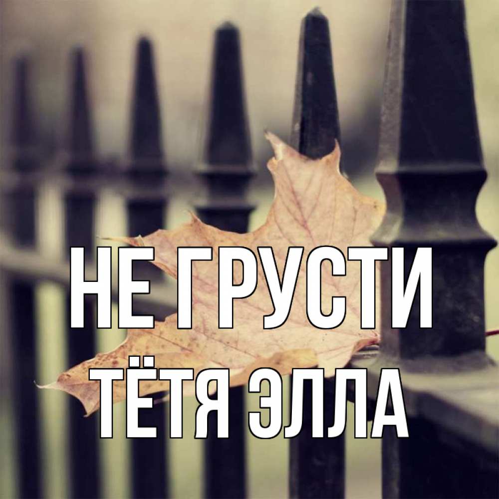 Открытка на каждый день с именем, Тётя-Элла Не грусти лист клена Прикольная открытка с пожеланием онлайн скачать бесплатно 