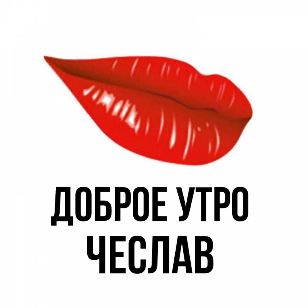 Открытка на каждый день с именем, Чеслав Доброе утро утрешний поцелуй Прикольная открытка с пожеланием онлайн скачать бесплатно 
