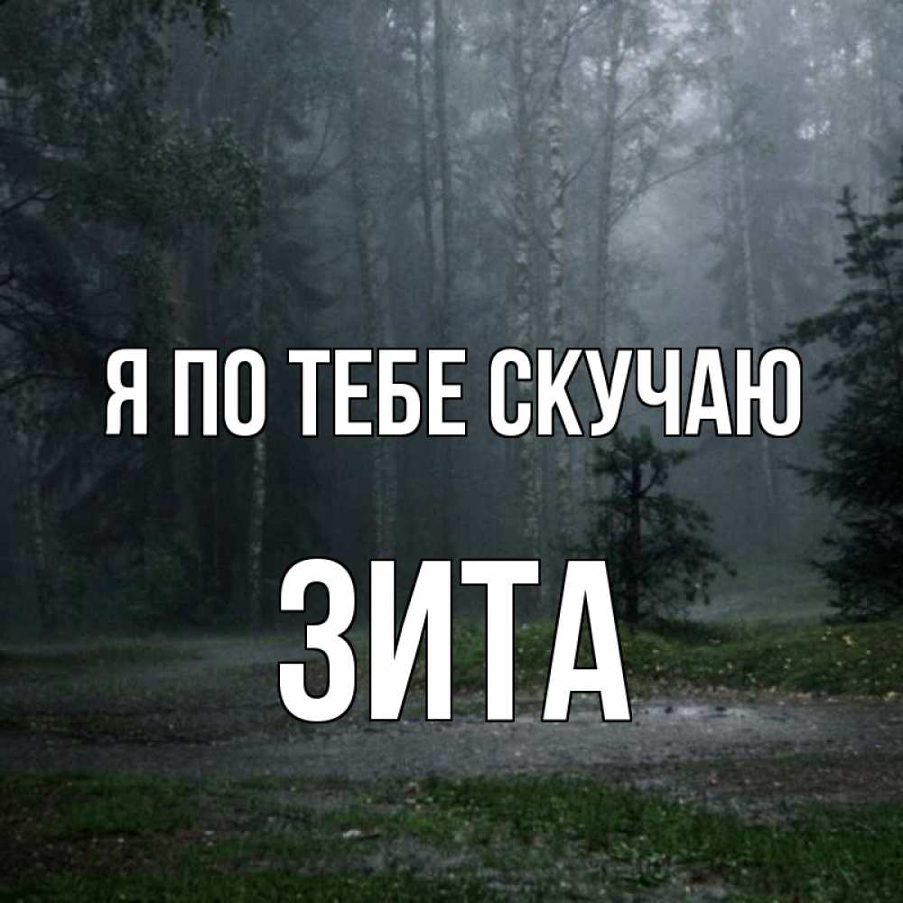 Открытка на каждый день с именем, Зита Я по тебе скучаю одна и плохо мне Прикольная открытка с пожеланием онлайн скачать бесплатно 