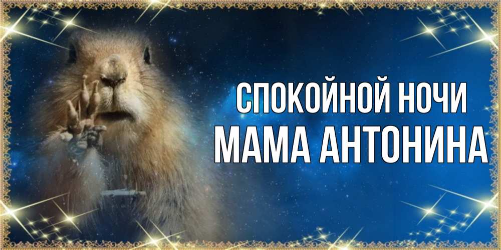 Открытка на каждый день с именем, Мама-Антонина Спокойной ночи спокойной ночи сладких снов Прикольная открытка с пожеланием онлайн скачать бесплатно 