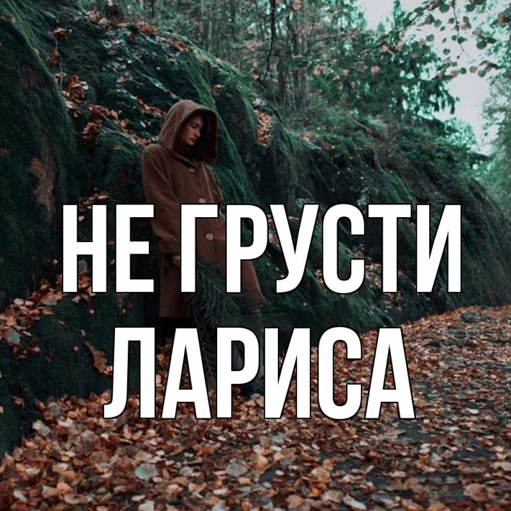 Открытка на каждый день с именем, Лариса Не грусти осенний лес Прикольная открытка с пожеланием онлайн скачать бесплатно 