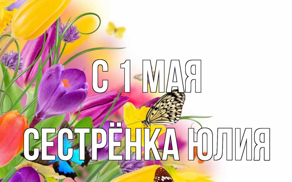 Открытка на каждый день с именем, Сестрёнка-Юлия С 1 мая С 1 мая Прикольная открытка с пожеланием онлайн скачать бесплатно 
