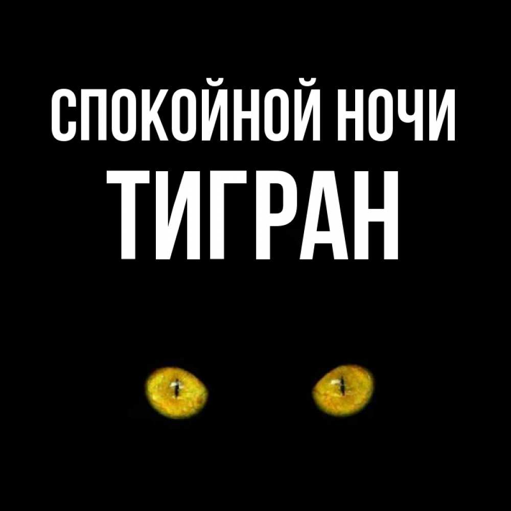 Открытка на каждый день с именем, Тигран Спокойной ночи сладких снов бесстрашный мой дружочек Прикольная открытка с пожеланием онлайн скачать бесплатно 