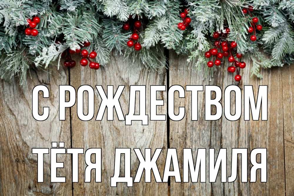 Открытка на каждый день с именем, Тётя-Джамиля С рождеством с рождеством Прикольная открытка с пожеланием онлайн скачать бесплатно 