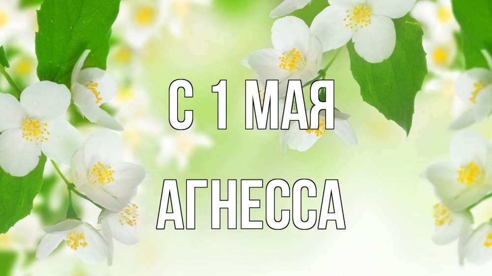 Открытка на каждый день с именем, Агнесса С 1 мая С 1 мая Прикольная открытка с пожеланием онлайн скачать бесплатно 