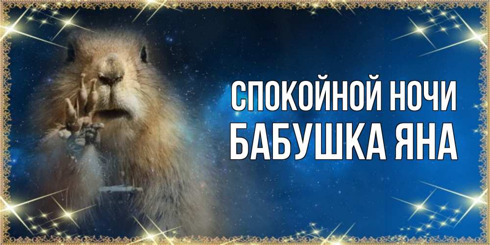 Открытка на каждый день с именем, Бабушка-Яна Спокойной ночи спокойной ночи сладких снов Прикольная открытка с пожеланием онлайн скачать бесплатно 
