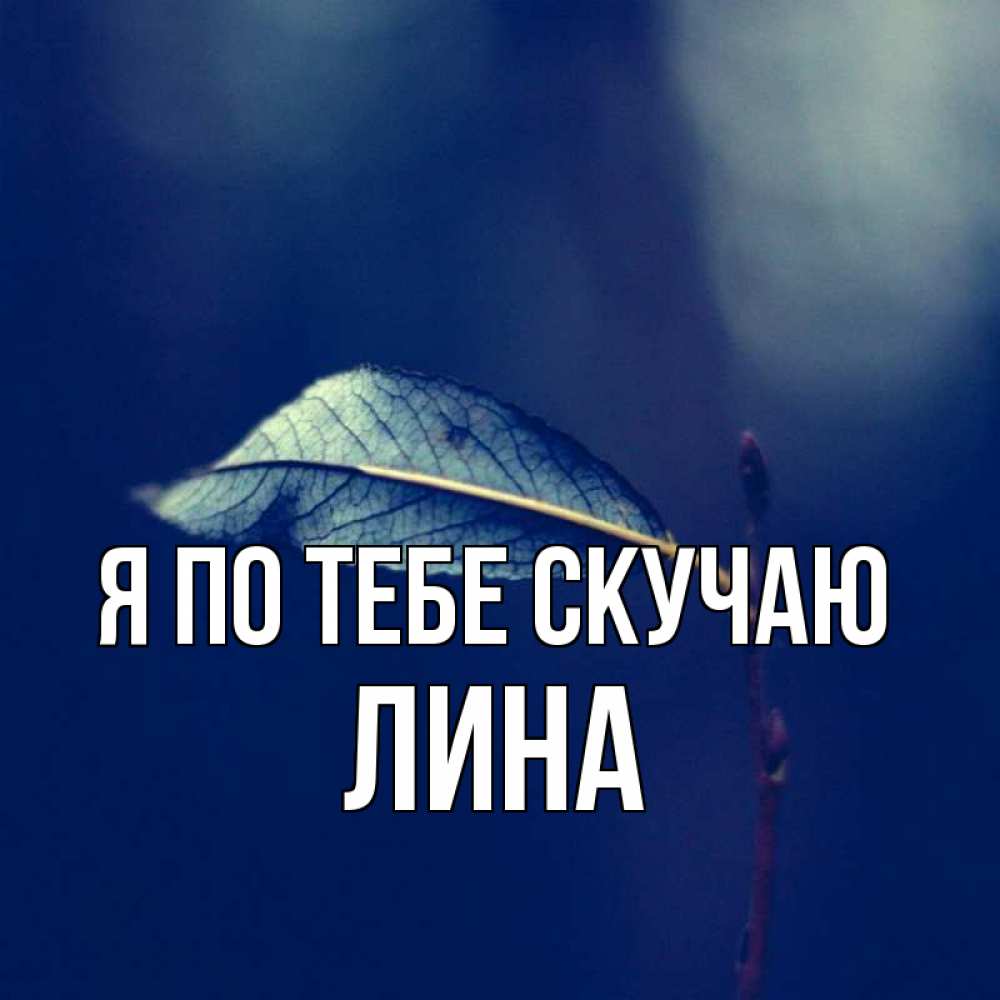 Открытка на каждый день с именем, Лина Я по тебе скучаю одна ветка 1 Прикольная открытка с пожеланием онлайн скачать бесплатно 
