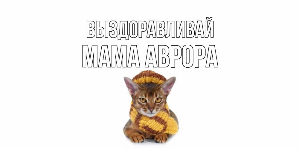 Открытка на каждый день с именем, Мама-Аврора Выздоравливай родные не болейте Прикольная открытка с пожеланием онлайн скачать бесплатно 