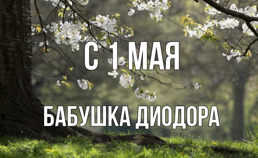 Открытка на каждый день с именем, Бабушка-Диодора С 1 мая С 1 мая Прикольная открытка с пожеланием онлайн скачать бесплатно 