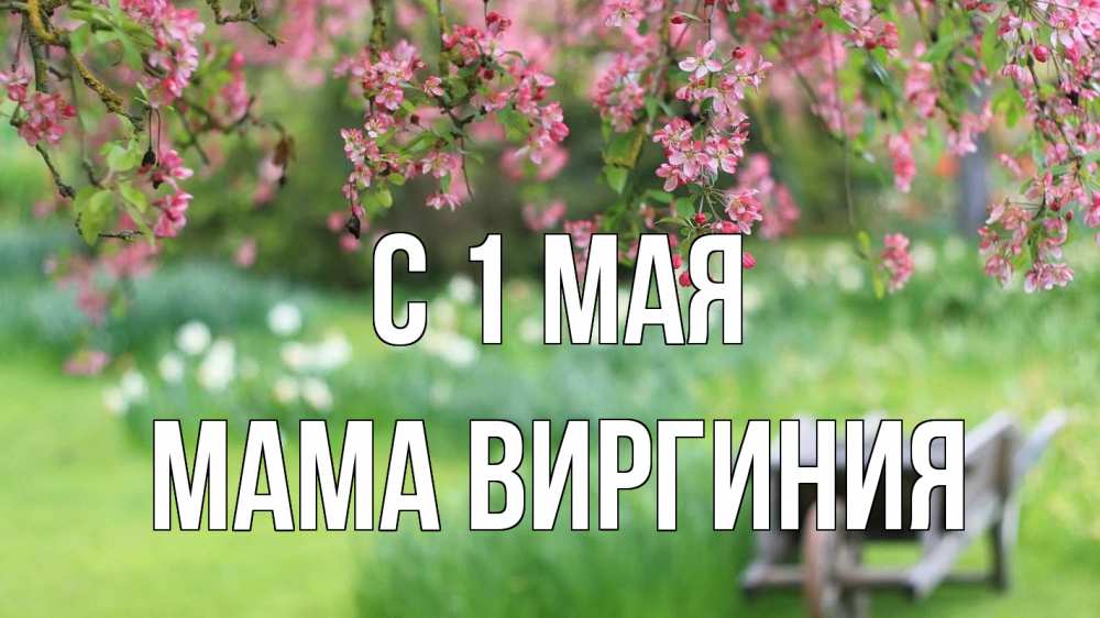 Открытка на каждый день с именем, Мама-Виргиния С 1 мая С 1 мая Прикольная открытка с пожеланием онлайн скачать бесплатно 