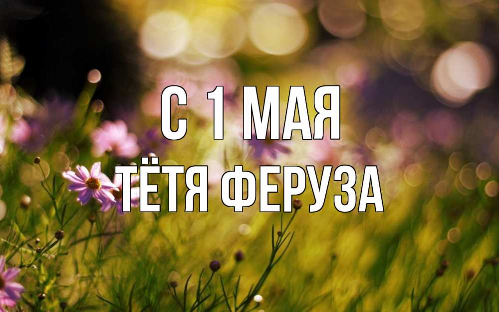 Открытка на каждый день с именем, Тётя-Феруза С 1 мая С 1 мая Прикольная открытка с пожеланием онлайн скачать бесплатно 