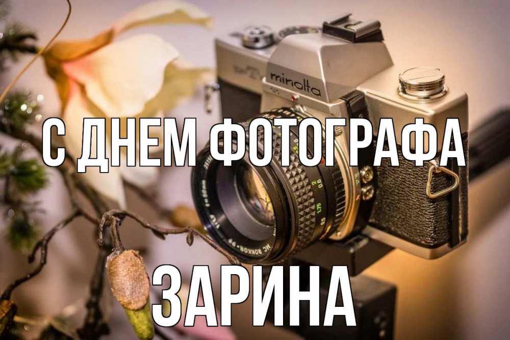 Открытка на каждый день с именем, Зарина С днем фотографа с днем фотографа 1 Прикольная открытка с пожеланием онлайн скачать бесплатно 