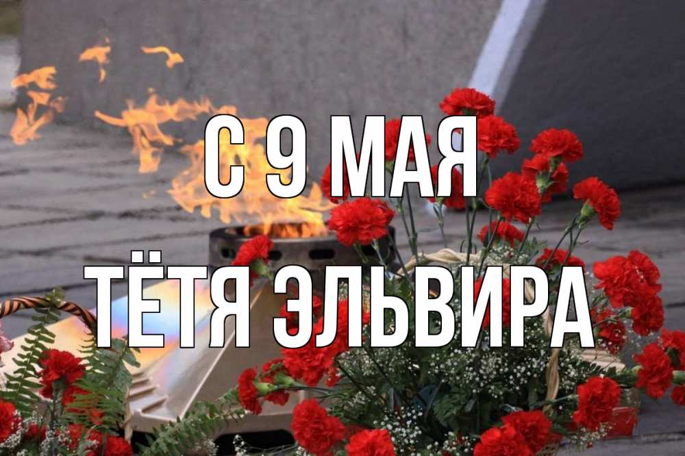 Открытка на каждый день с именем, Тётя-Эльвира С 9 мая 9 мая Прикольная открытка с пожеланием онлайн скачать бесплатно 