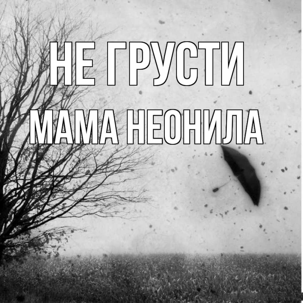 Открытка на каждый день с именем, Мама-Неонила Не грусти летящий зонтик Прикольная открытка с пожеланием онлайн скачать бесплатно 