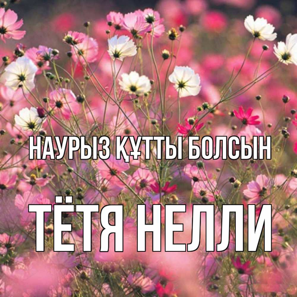 Открытка на каждый день с именем, Тётя-Нелли Наурыз құтты болсын красиво 1 Прикольная открытка с пожеланием онлайн скачать бесплатно 