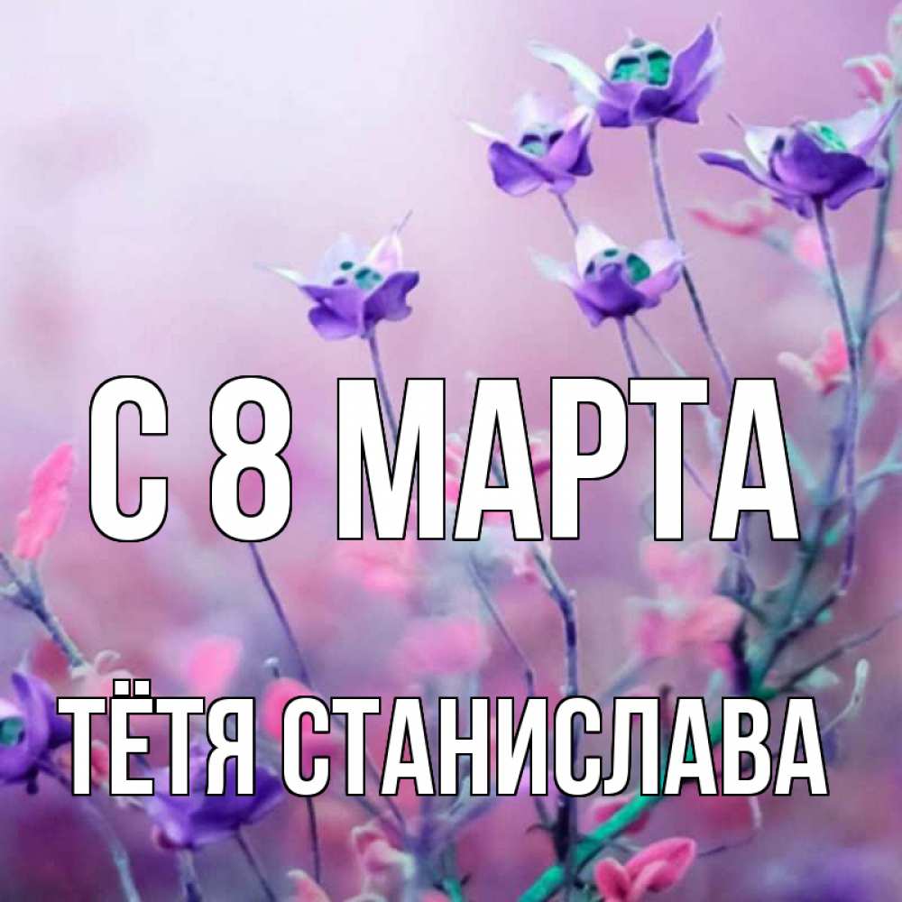 Открытка на каждый день с именем, Тётя-Станислава С 8 МАРТА международный женский день 2 Прикольная открытка с пожеланием онлайн скачать бесплатно 