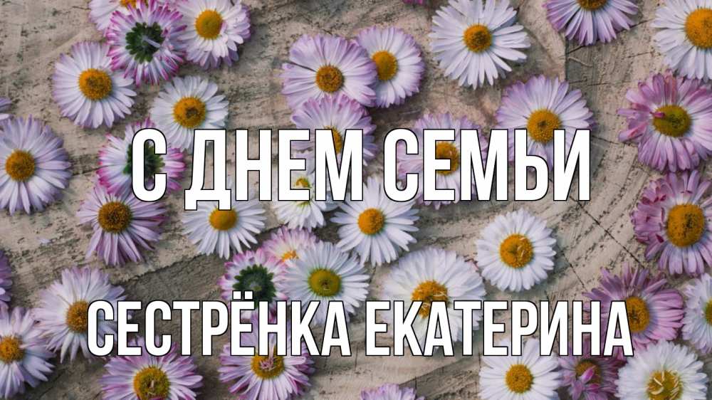 Открытка на каждый день с именем, Сестрёнка-Екатерина С днем семьи с днем семьи Прикольная открытка с пожеланием онлайн скачать бесплатно 