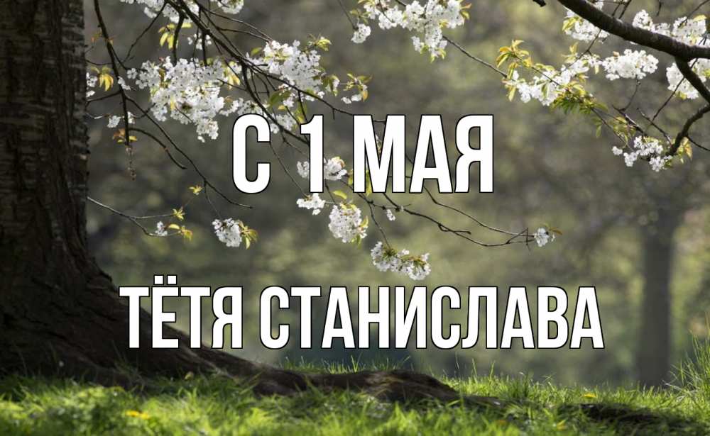 Открытка на каждый день с именем, Тётя-Станислава С 1 мая С 1 мая Прикольная открытка с пожеланием онлайн скачать бесплатно 