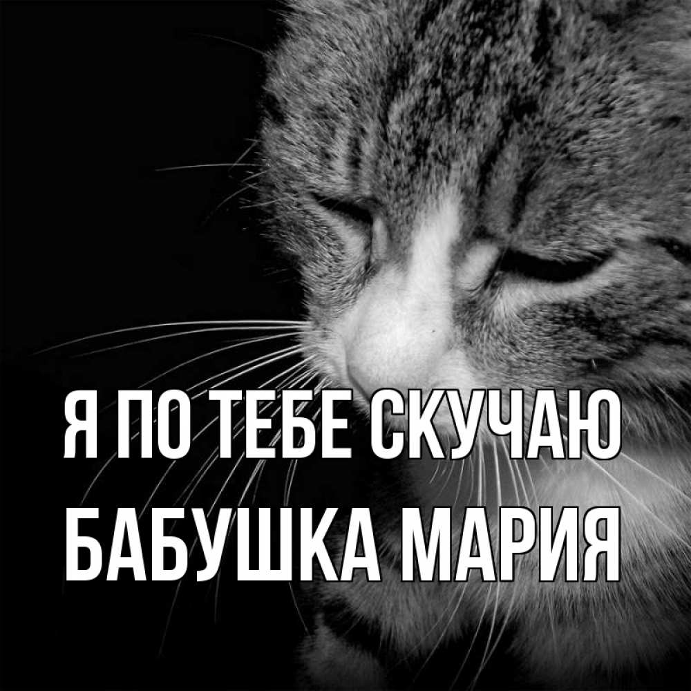 Открытка на каждый день с именем, Бабушка-Мария Я по тебе скучаю мне скучно Прикольная открытка с пожеланием онлайн скачать бесплатно 
