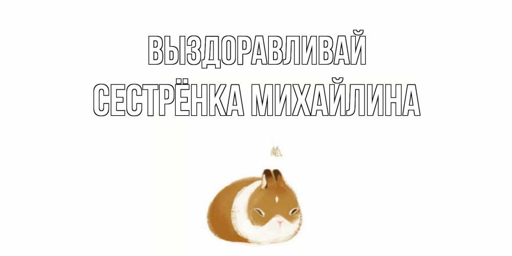 Открытка на каждый день с именем, Сестрёнка-Михайлина Выздоравливай морская свинка на открытке с пожеланиями не болеть Прикольная открытка с пожеланием онлайн скачать бесплатно 