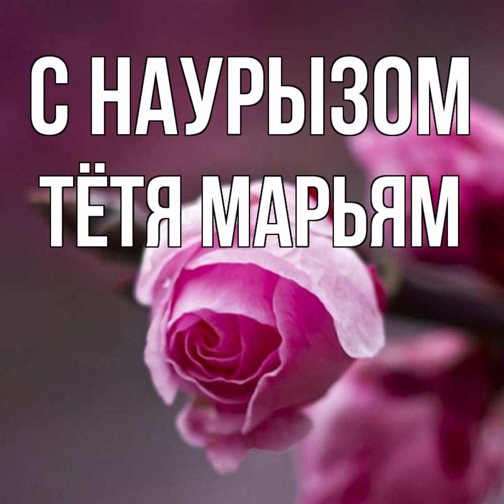 Открытка на каждый день с именем, Тётя-Марьям С наурызом весна Прикольная открытка с пожеланием онлайн скачать бесплатно 