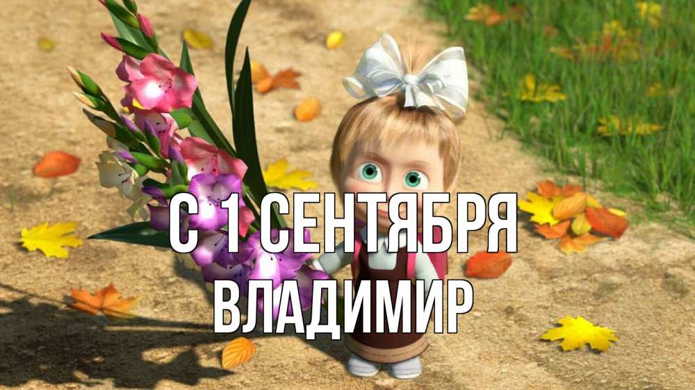 Открытка на каждый день с именем, Владимир С 1 сентября 1 сентября Прикольная открытка с пожеланием онлайн скачать бесплатно 