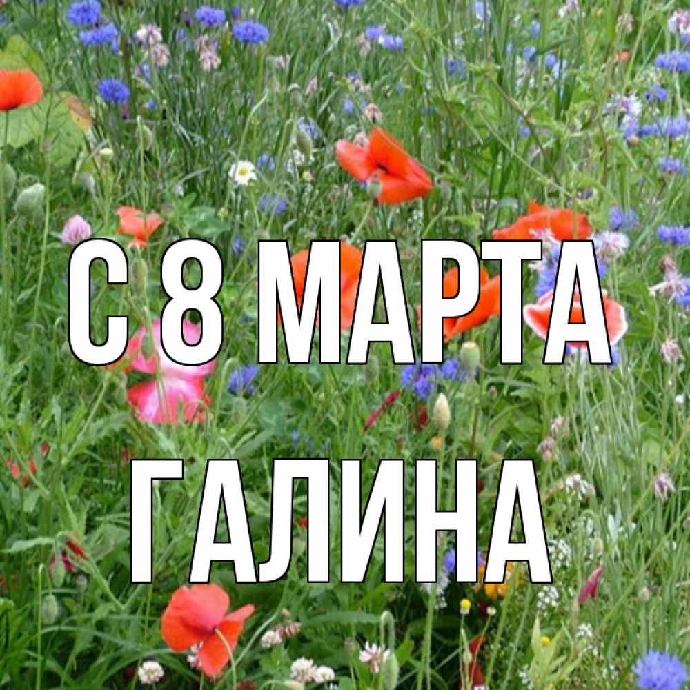 Открытка с именем, Галина, С 8 марта