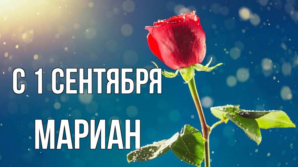 Открытка на каждый день с именем, Мариан С 1 сентября с днем знаний Прикольная открытка с пожеланием онлайн скачать бесплатно 
