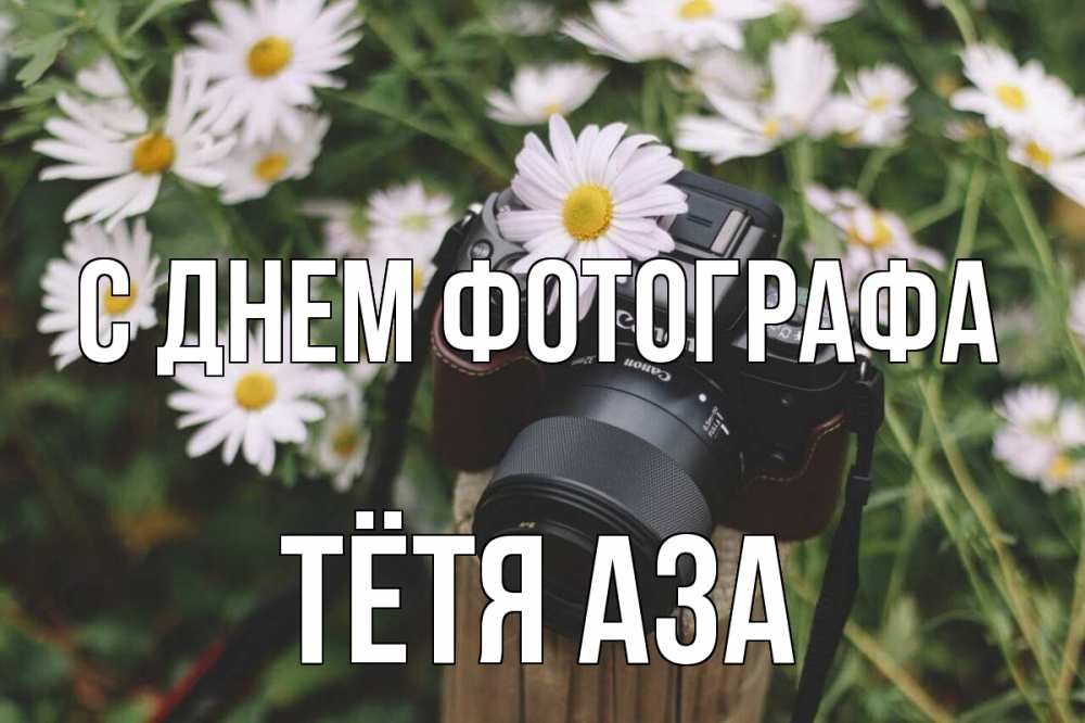Открытка на каждый день с именем, Тётя-Аза С днем фотографа с днем фотографа Прикольная открытка с пожеланием онлайн скачать бесплатно 