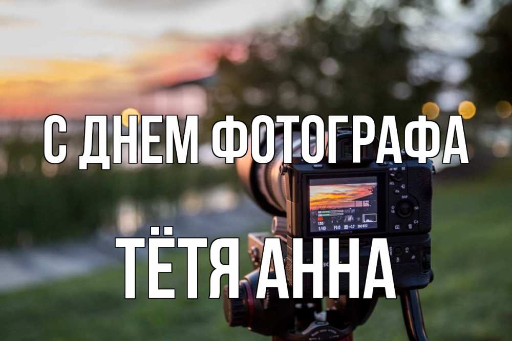 Открытка на каждый день с именем, Тётя-Анна С днем фотографа с днем фотографа Прикольная открытка с пожеланием онлайн скачать бесплатно 