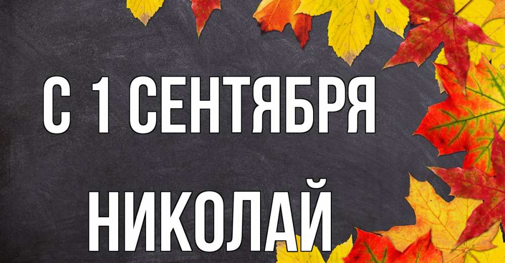 Открытка на каждый день с именем, Николай С 1 сентября с днем знаний Прикольная открытка с пожеланием онлайн скачать бесплатно 