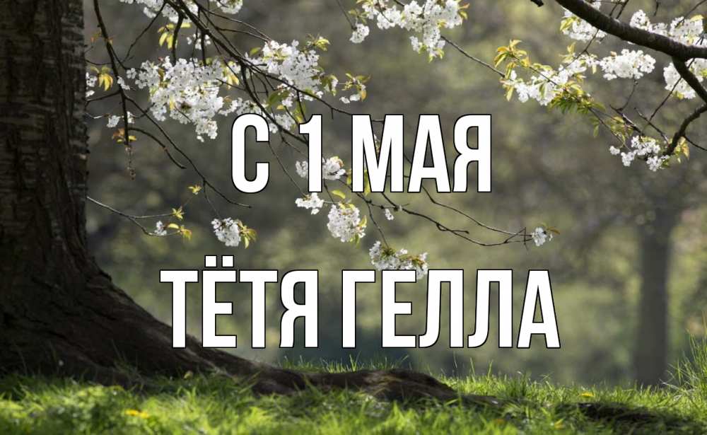 Открытка на каждый день с именем, Тётя-Гелла С 1 мая С 1 мая Прикольная открытка с пожеланием онлайн скачать бесплатно 