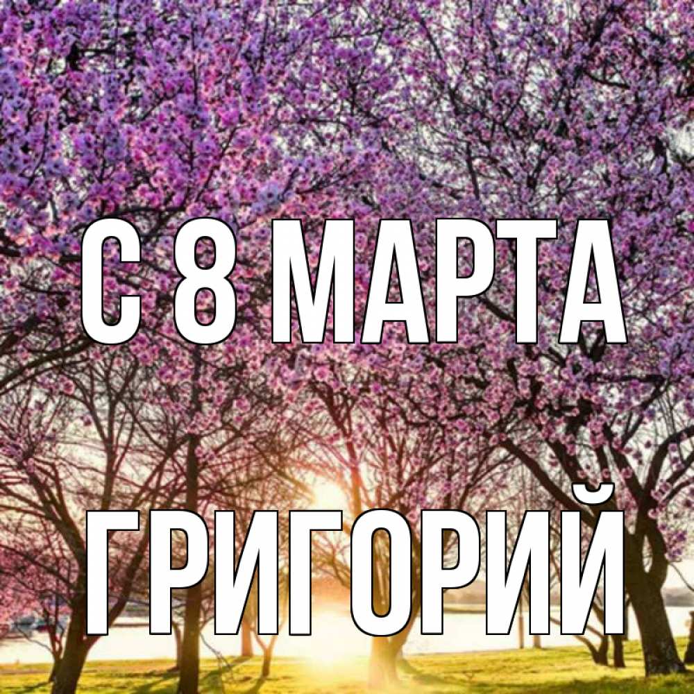 Открытка на каждый день с именем, Григорий С 8 МАРТА международный женский день Прикольная открытка с пожеланием онлайн скачать бесплатно 